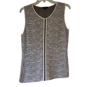 Lafayatte 148 New York Knit Assymetric Sleeveless Top Sz Medium